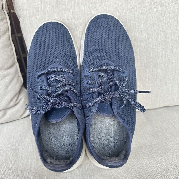 Allbirds Men’s Tree Runners Sneakers Athletic Shoes Marine Blue White Sole 11 US - Picture 3 of 9